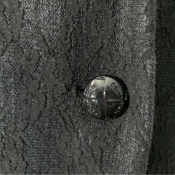 Calvin Klein Long Black Coat - Picture 3 of 8